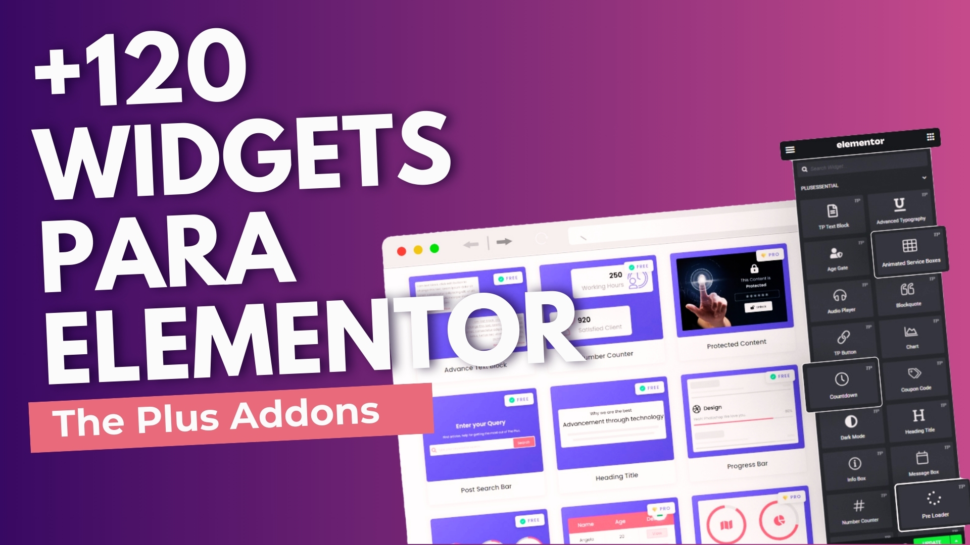 The Plus Addons: Más de 120 Widgets para Elementor para Potenciar tu Diseño Web
